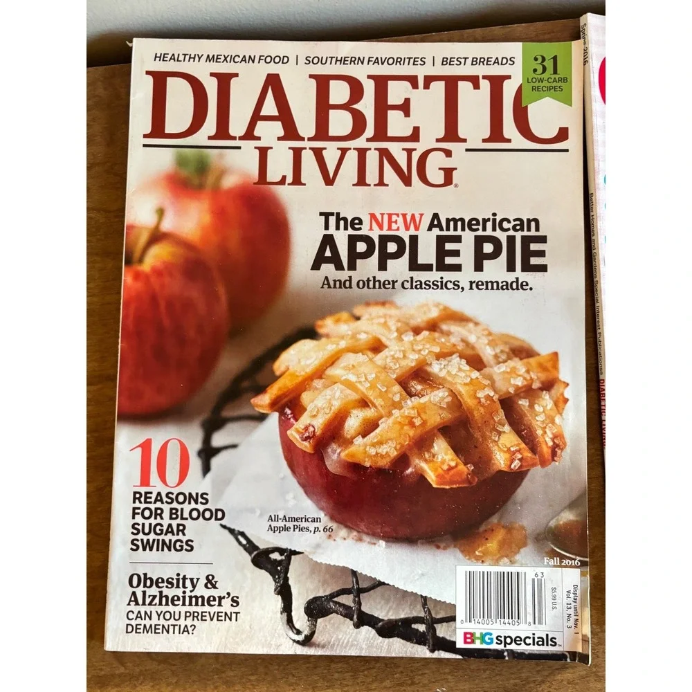 Diabetic Living Magazine Lot of 5 Better Homes and Gardens‎ 2016 2017 Recipes